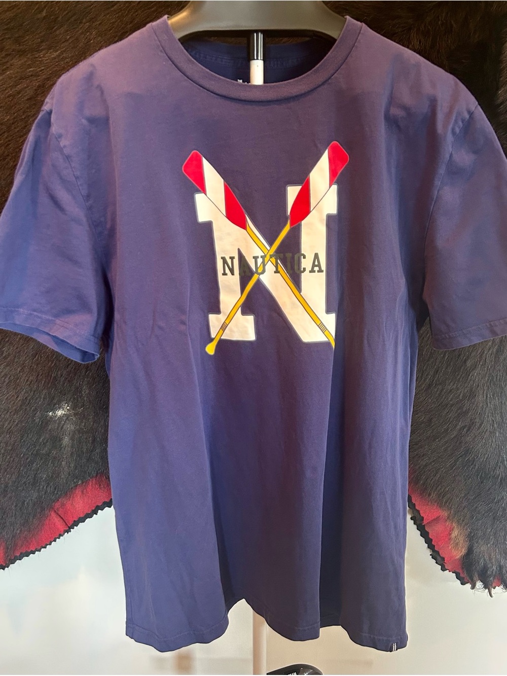Nautica Mens Lil Yahty Collection Navy Graphic Logo Tee Sz XXL
